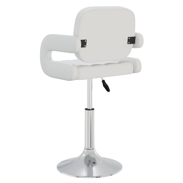vidaXL Dining Chairs 4 pcs. Swivel White Faux Leather