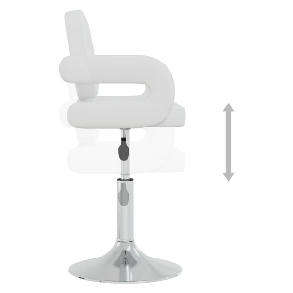 vidaXL Dining Chairs 4 pcs. Swivel White Faux Leather