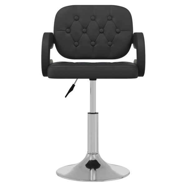 vidaXL Dining Chairs 4 pcs Swivel Black Faux Leather