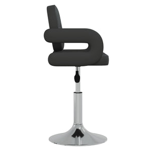 vidaXL Dining Chairs 4 pcs Swivel Black Faux Leather