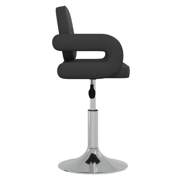 vidaXL Dining Chairs 4 pcs Swivel Black Faux Leather