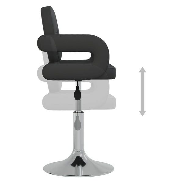 vidaXL Dining Chairs 4 pcs Swivel Black Faux Leather