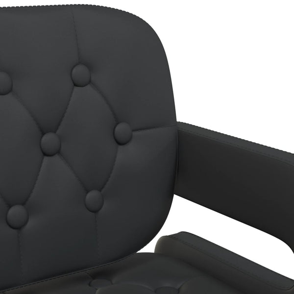 vidaXL Dining Chairs 4 pcs Swivel Black Faux Leather