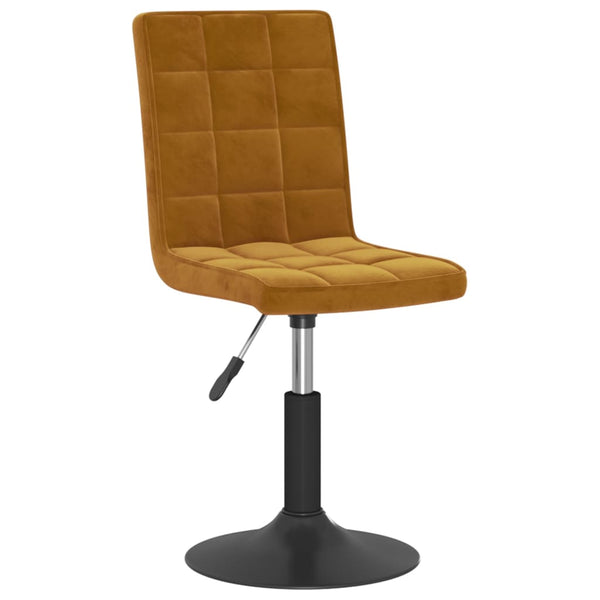 vidaXL Dining Chairs 4 pcs Swivel Brown Velvet