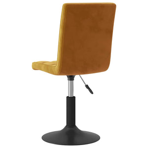 vidaXL Dining Chairs 4 pcs Swivel Brown Velvet
