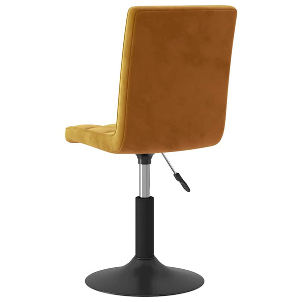 vidaXL Dining Chairs 4 pcs Swivel Brown Velvet