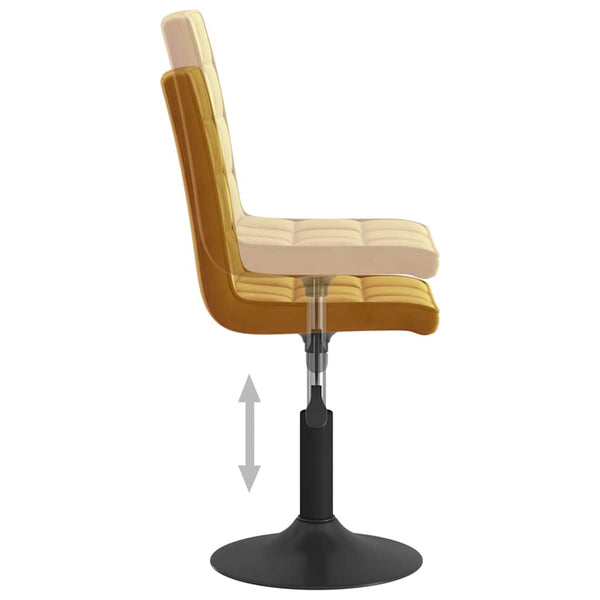 vidaXL Dining Chairs 4 pcs Swivel Brown Velvet