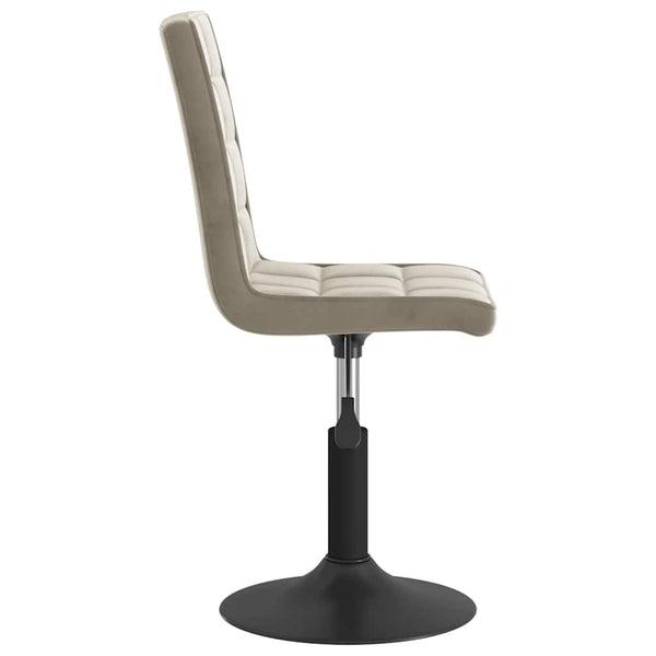 vidaXL Dining Chairs 4 pcs Swivel Light Grey Velvet