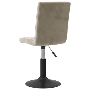 vidaXL Dining Chairs 4 pcs Swivel Light Grey Velvet