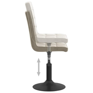 vidaXL Dining Chairs 4 pcs Swivel Light Grey Velvet