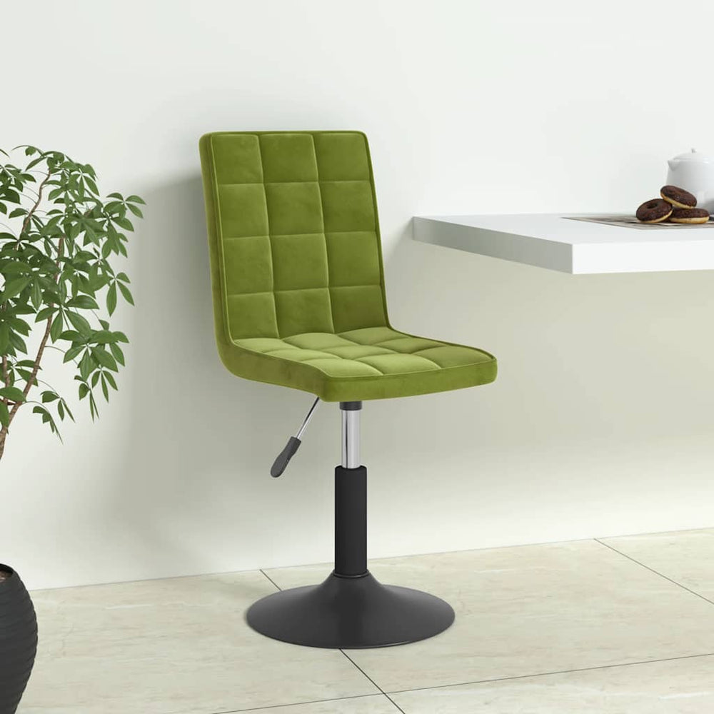 vidaXL Dining Chairs 4 pcs. Swivel Light Green Velvet