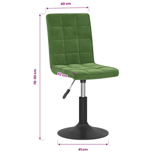 vidaXL Dining Chairs 4 pcs. Swivel Dark Green Velvet