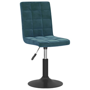 vidaXL Dining Chairs 4 pcs Swivel Blue Velvet