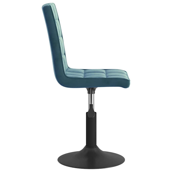 vidaXL Dining Chairs 4 pcs Swivel Blue Velvet