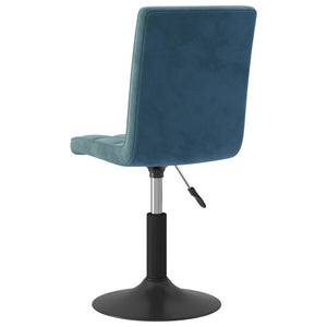 vidaXL Dining Chairs 4 pcs Swivel Blue Velvet