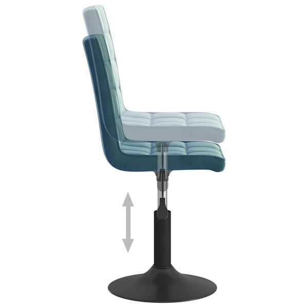 vidaXL Dining Chairs 4 pcs Swivel Blue Velvet