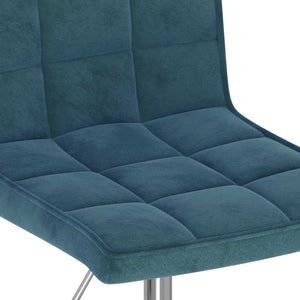 vidaXL Dining Chairs 4 pcs Swivel Blue Velvet