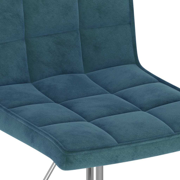 vidaXL Dining Chairs 4 pcs Swivel Blue Velvet