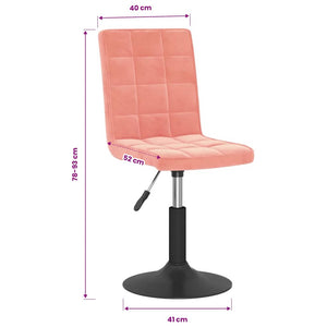 vidaXL Dining Chairs 4 pcs Swivel Pink Velvet