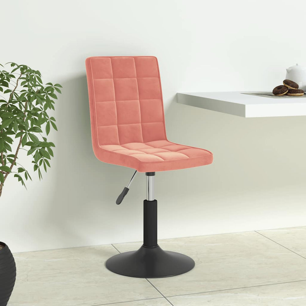 vidaXL Dining Chairs 4 pcs Swivel Pink Velvet