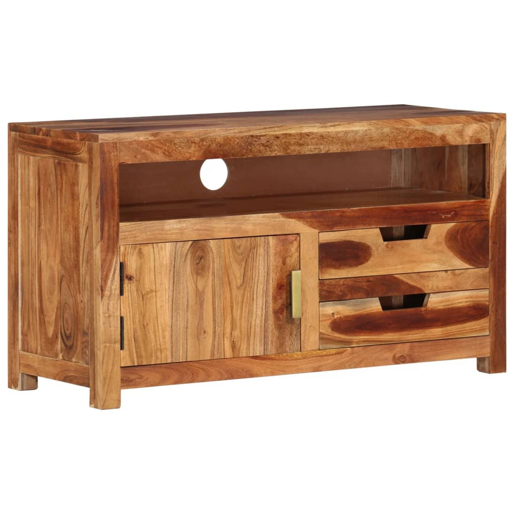vidaXL TV Cabinet 90x34.5x50 cm Solid Acacia Wood