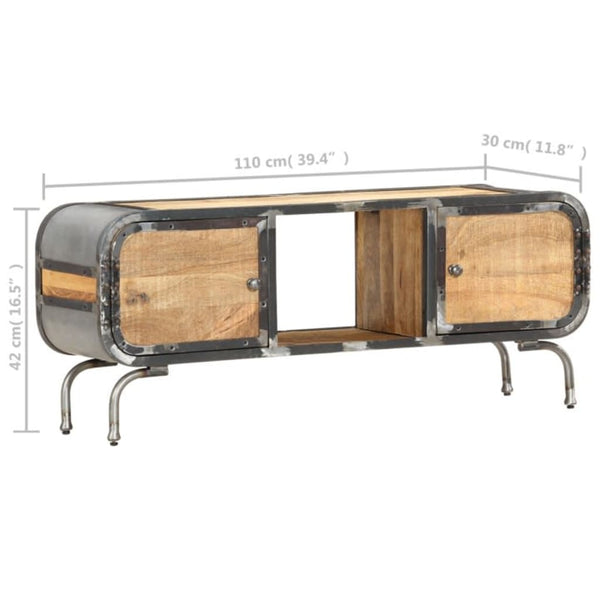 vidaXL TV Cabinet 110x30x42 cm Solid Mango Wood