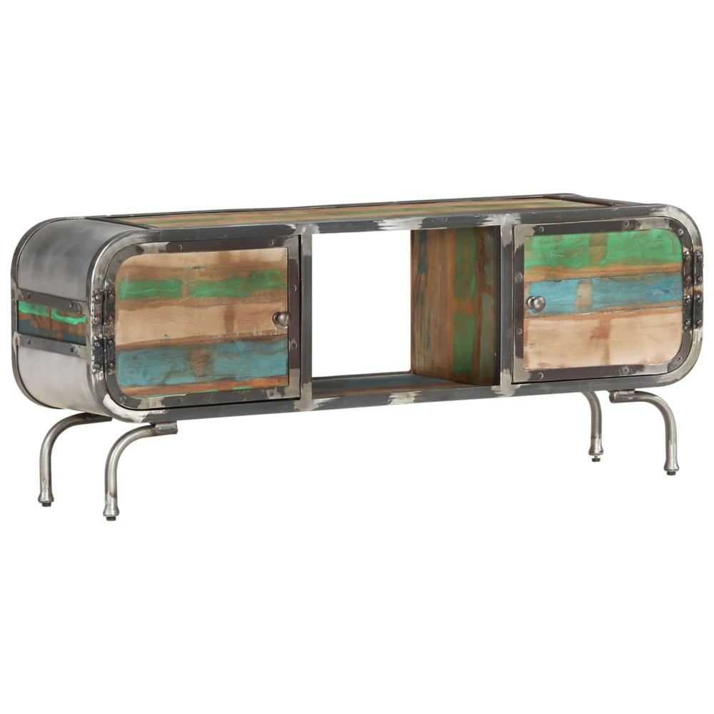 vidaXL TV Cabinet Multicolor 110x30x42 cm Solid Reclaimed Wood