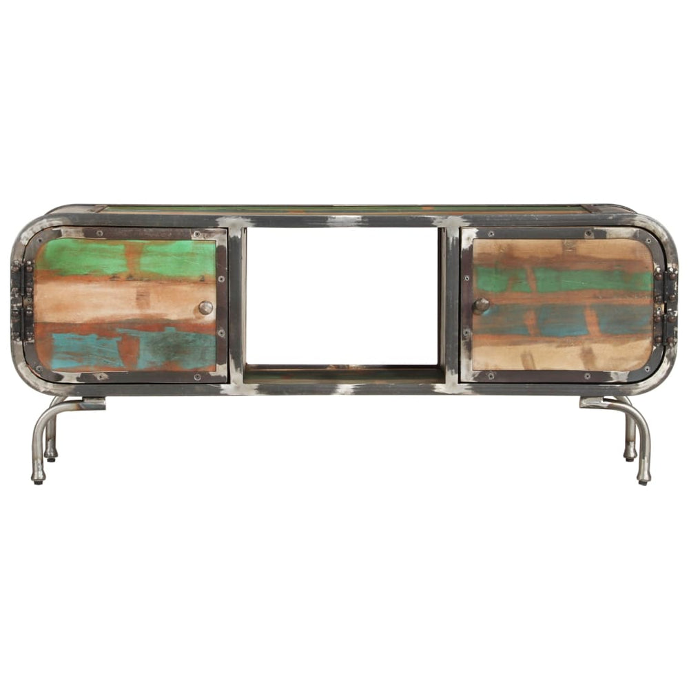 vidaXL TV Cabinet Multicolor 110x30x42 cm Solid Reclaimed Wood