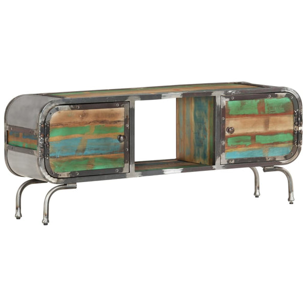 vidaXL TV Cabinet Multicolor 110x30x42 cm Solid Reclaimed Wood