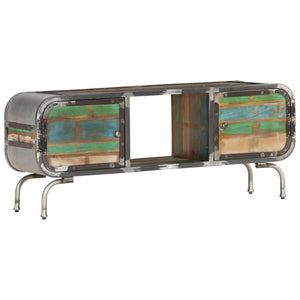 vidaXL TV Cabinet Multicolor 110x30x42 cm Solid Reclaimed Wood
