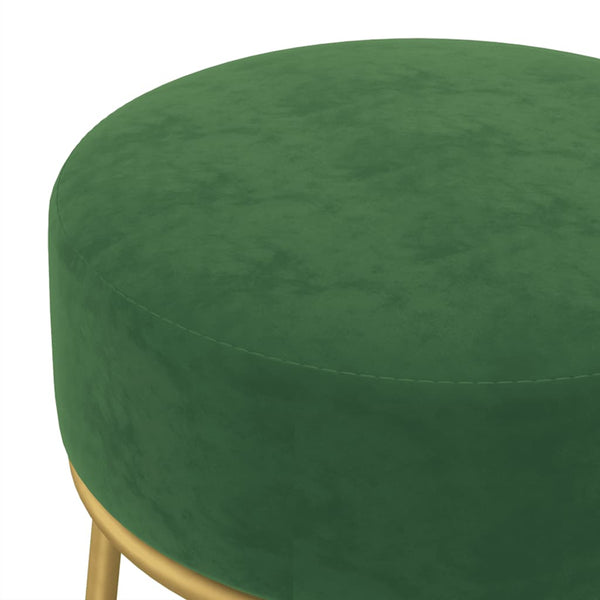 vidaXL Round Stool Green Velvet