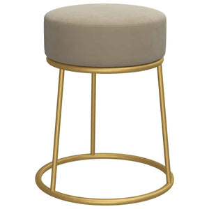 vidaXL Round Stool Dark Grey Velvet