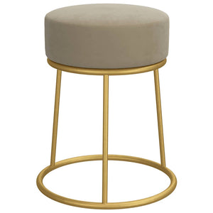 vidaXL Round Stool Dark Grey Velvet