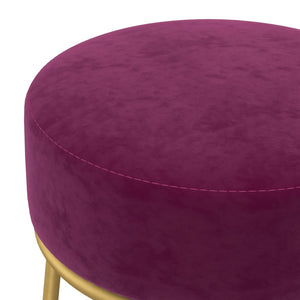 vidaXL Round Stool Purple Velvet