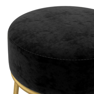 vidaXL Round Stool Black Velvet
