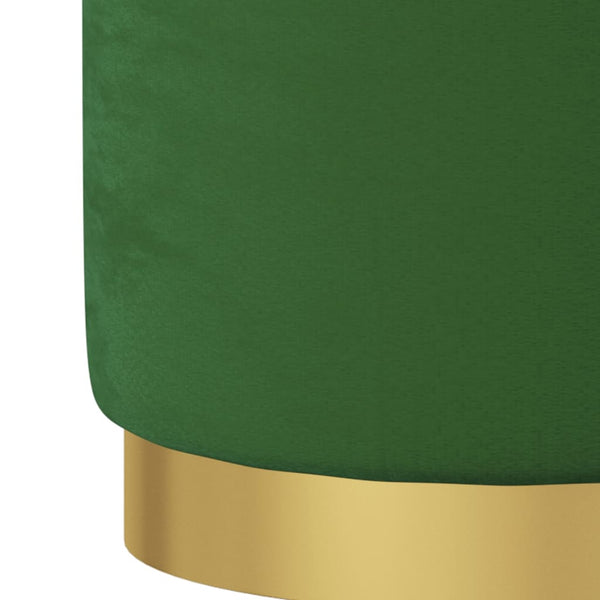 vidaXL Round Storage Stool Green Velvet 31 x 37 cm