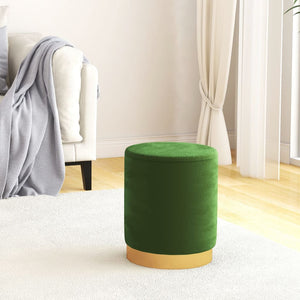 vidaXL Round Storage Stool Green Velvet 31 x 37 cm