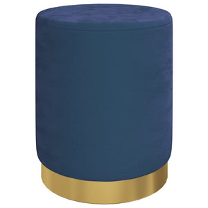 vidaXL Round Storage Stool Blue Velvet 31 x 37 cm