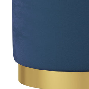 vidaXL Round Storage Stool Blue Velvet 31 x 37 cm
