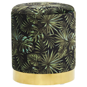 vidaXL Round Storage Stool Multicolour Fabric 31 x 37 cm