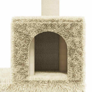 vidaXL Cat Tree with Sisal Scratching Posts Cream 188 cm