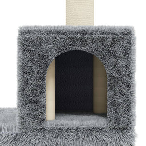 vidaXL Cat Tree with Sisal Scratching Posts Light Grey 188 cm