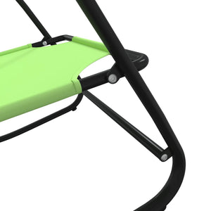 vidaXL Rocking Loungers 2 pcs Green Steel and Textilene