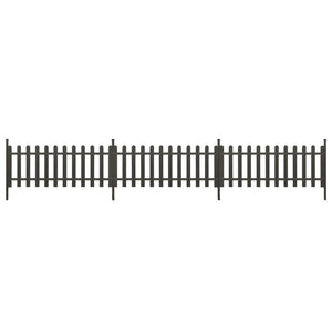 vidaXL Slat Fence with Posts 3 pcs WPC 614x80 cm