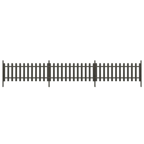 vidaXL Slat Fence with Posts 3 pcs WPC 614x80 cm
