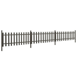 vidaXL Slat Fence with Posts 3 pcs WPC 614x80 cm