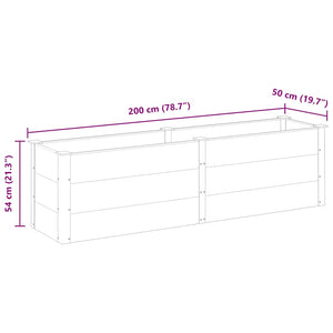 vidaXL Garden Raised Bed 200x50x54 cm WPC Grey