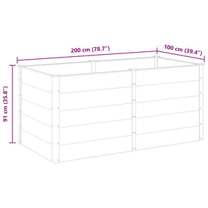 vidaXL Garden Raised Bed 200x100x91 cm WPC Grey