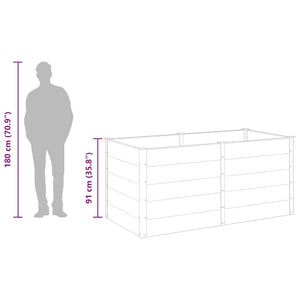 vidaXL Garden Raised Bed 200x100x91 cm WPC Grey