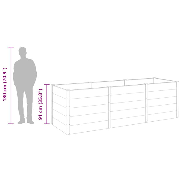 vidaXL Garden Raised Bed 300x100x91 cm WPC Grey